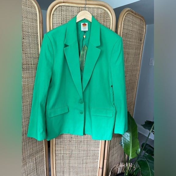 Farm Rio Bright Green Blazer - Picture 6 of 12